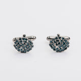 Gemelli "SCUDO" blu con pietra Swarovski®