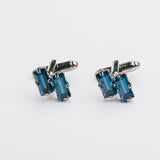 Combo "BAGUETTE" gemelli+spilla con pietra Swarovski®