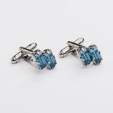 Combo "BAGUETTE" gemelli+spilla con pietra Swarovski®