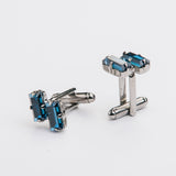 Combo "BAGUETTE" gemelli+spilla con pietra Swarovski®