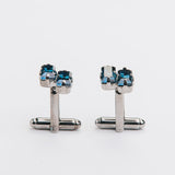 Combo "BAGUETTE" gemelli+spilla con pietra Swarovski®