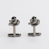 Gemelli "NODO" nero con pietra Swarovski®