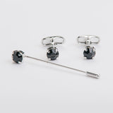Combo "BASIC" gemelli+spilla con pietra Swarovski®