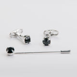 Combo "BASIC" gemelli+spilla con pietra Swarovski®
