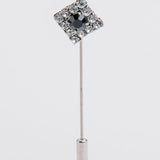 Combo "SQUARE" gemelli+spilla con pietra Swarovski®