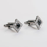 Combo "SQUARE" gemelli+spilla con pietra Swarovski®