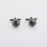 Gemelli "0 CROWN" bicolor con pietra Swarovski®