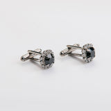 Gemelli "0 CROWN" bicolor con pietra Swarovski®