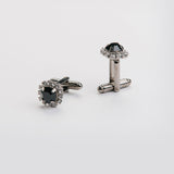 Gemelli "0 CROWN" bicolor con pietra Swarovski®