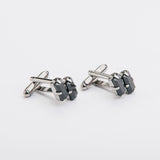 Combo "BAGUETTE" gemelli+spilla con pietra Swarovski®