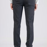 "Luxor" mandarin collar groom suit with satin details on the neck