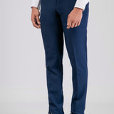 Abito da sposo "Shard" collo coreano blu con Bottoni gioiello sul collo