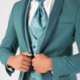 Abito con collo a scialle "Tide Elegance"