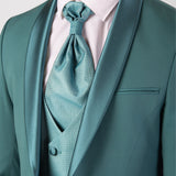 Abito con collo a scialle "Tide Elegance"