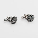 Gemelli "SCUDO" nero con pietre Swarovski®