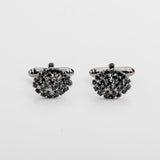 Gemelli "SCUDO" nero con pietre Swarovski®