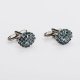 Gemelli "SCUDO" blu con pietra Swarovski®