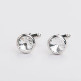 Gemelli "ROUND" argento con pietra Swarovski®