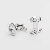 Gemelli "ROUND" argento con pietra Swarovski®