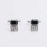 Combo "DOUBLE" gemelli+spilla con pietra Swarovski®