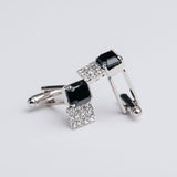 Combo "DOUBLE" gemelli+spilla con pietra Swarovski®