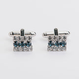Combo "STRIPES" gemelli+spilla con pietra Swarovski®