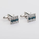 Combo "STRIPES" gemelli+spilla con pietra Swarovski®