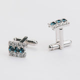 Combo "STRIPES" gemelli+spilla con pietra Swarovski®