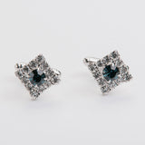 Combo "SQUARE" gemelli+spilla con pietra Swarovski®