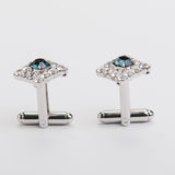 Combo "SQUARE" gemelli+spilla con pietra Swarovski®