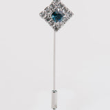 Combo "SQUARE" gemelli+spilla con pietra Swarovski®