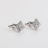 Combo "SQUARE" gemelli+spilla con pietra Swarovski®