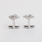 Combo "SQUARE" gemelli+spilla con pietra Swarovski®