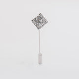 Combo "SQUARE" gemelli+spilla con pietra Swarovski®