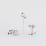 Combo "BAGUETTE" gemelli+spilla con pietra Swarovski®