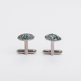 Gemelli "SCUDO" blu con pietra Swarovski®