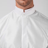 Camicia Sartoriale "ROMA" con collo alla Coreana e tessuto ad armatura obliqua