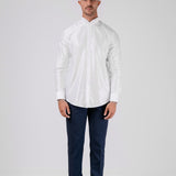 Camisa diplomática "MILANO" con tejido de trama oblicua