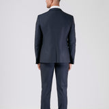 Blue Satin Peak Collar Tuxedo Suit