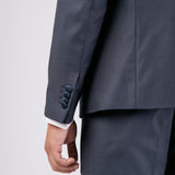 Blue Satin Peak Collar Tuxedo Suit
