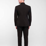 Abito con collo coreano "Black Enigma"