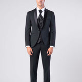 Smoking collo a scialle "Noir Allure"