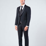 Smoking collo a scialle "Noir Allure"