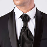 Smoking collo a scialle "Noir Allure"