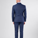 Navy Blue Shawl Collar Tuxedo Suit