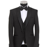 Black Peak Collar Tuxedo Suit