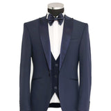 Royal blue slim fit tuxedo suit