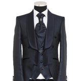 Demi-Frack wedding suit in total blue