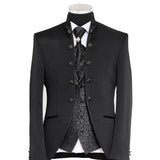 Abito da sposo coreano nero glamour