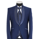 Abito Coreano blue royal un bottone